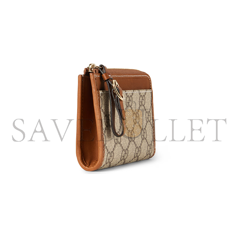 GUCCI GG EMBLEM ZIP CARD CASE 821804 (13*8.5*3cm) GUCCI GG EMBLEM ZIP CARD CASE 821804 (13*8.5*3cm)